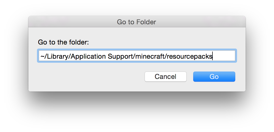 make a minecraft folder for mac